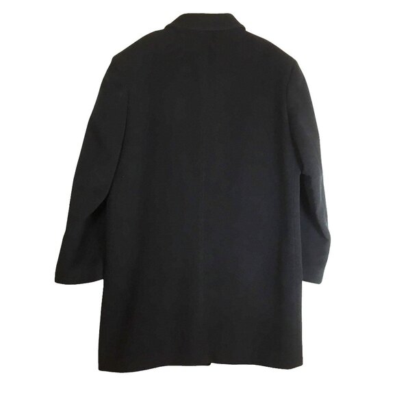 Jos A. Bank Mens 42R Black Coat Mid Length Wool & Cashmere Blend - Picture 3 of 11